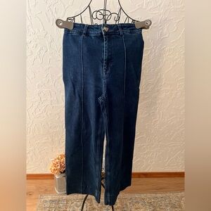 Stradivarius High Waisted Straight Dark Wash Jeans